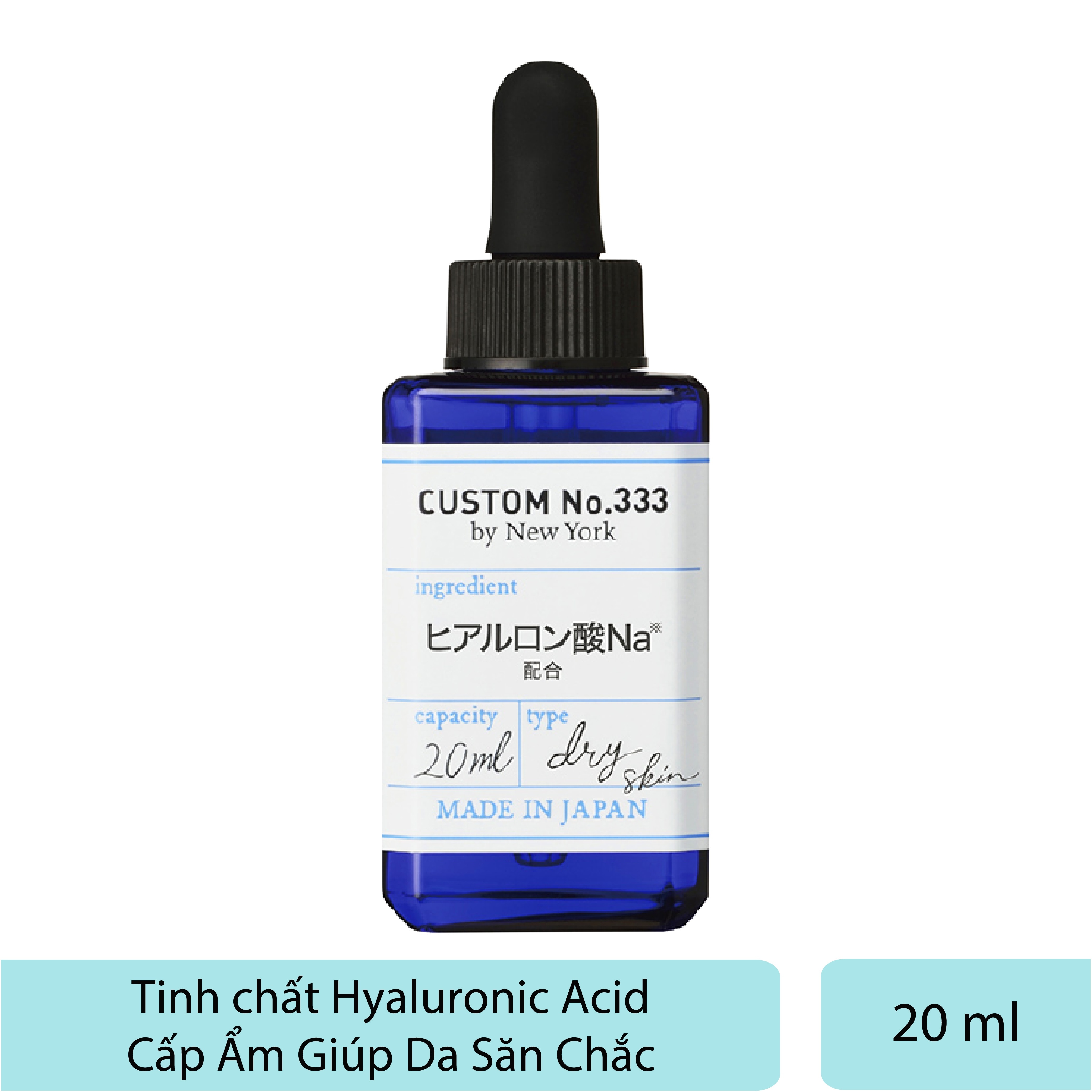 Tinh Chất Custom No.333 By New York Hyaluronic Acid Cấp Ẩm Giúp Da Săn Chắc 20ml