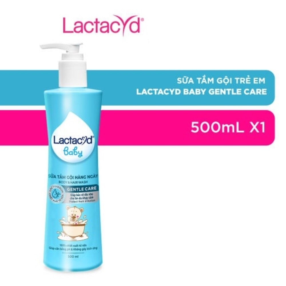 Sữa Tắm Gội Trẻ Em Lactacyd Baby Gentle Care 500ml