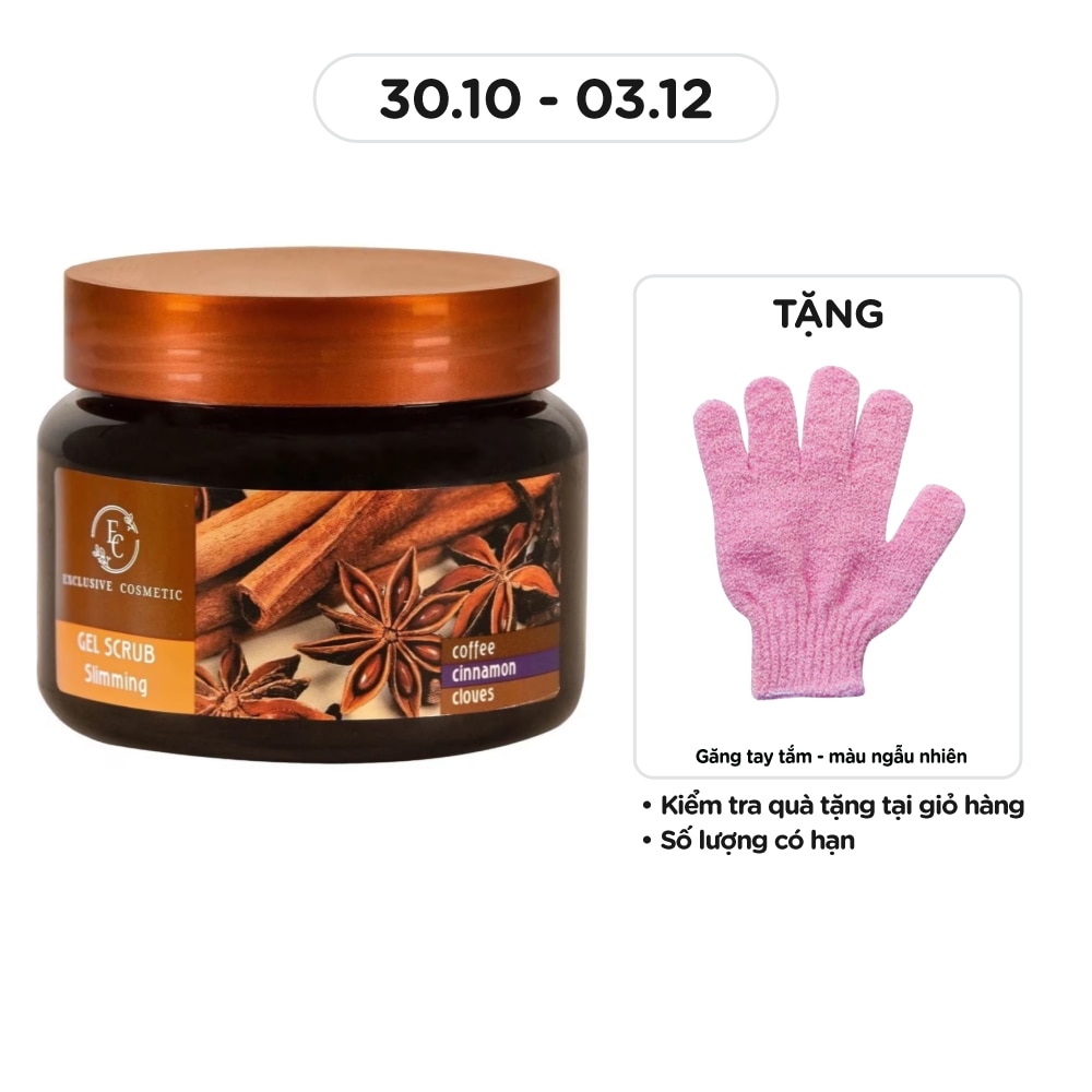 Tẩy Tế Bào Chết Body Exclusive Cosmetic Cà Phê Quế Đinh Hương 380g