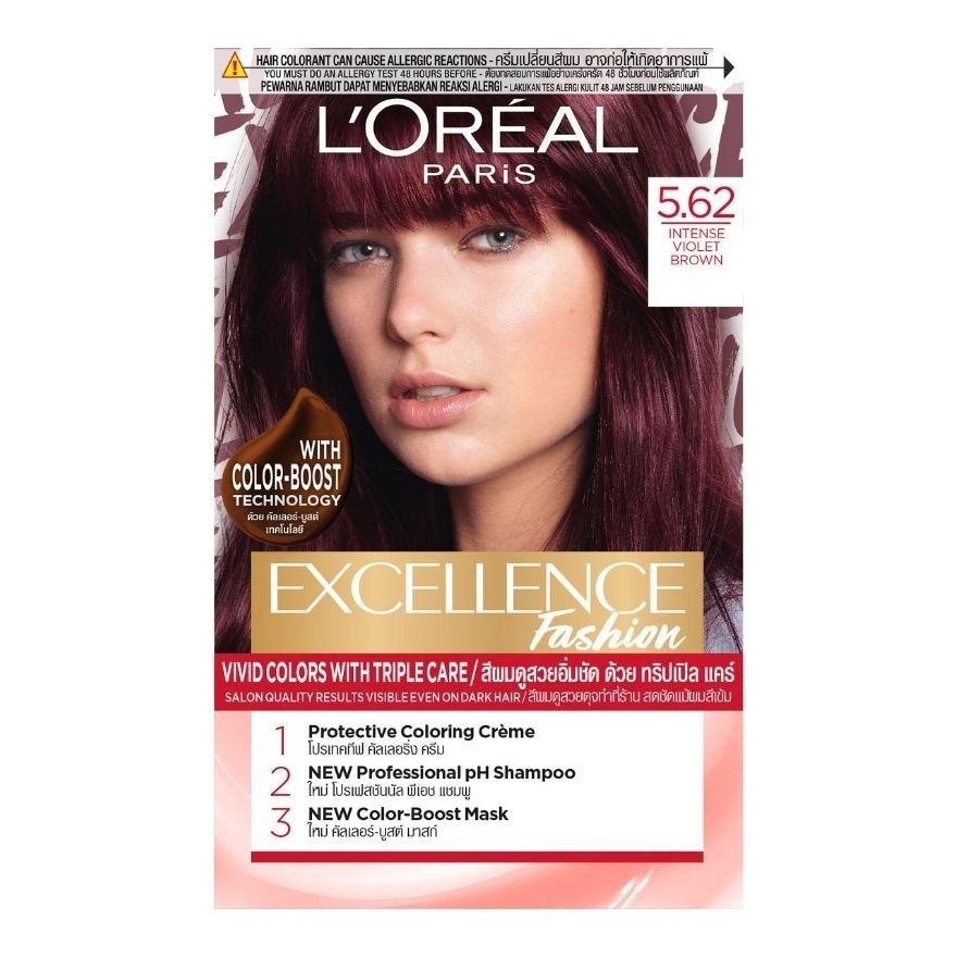 Kem Nhuộm Dưỡng Tóc L'oréal Paris Excellence Fashion .#5.62 Nâu Ánh Tím Intense Violet Brown