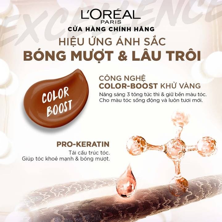 Kem Nhuộm Dưỡng Tóc L'oréal Paris Excellence Fashion .#5.62 Nâu Ánh Tím Intense Violet Brown