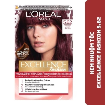 L'OREAL PARIS Excellence Fashion Vivid Colors With Triple Care .#5.62 Intense Violet Brown