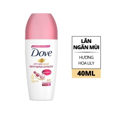 DOVE Lăn Khử Mùi Dove Chứa Niacinamide Giúp Sáng Da Mờ Thâm Hương Fresh Lily 40ml