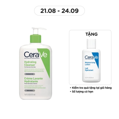 CERAVE Sữa Rửa Mặt CeraVe Hydrating Cleanser Giúp Làm Sạch Và Cấp Ẩm Dành Cho Da Thường Và Da Khô 473ml