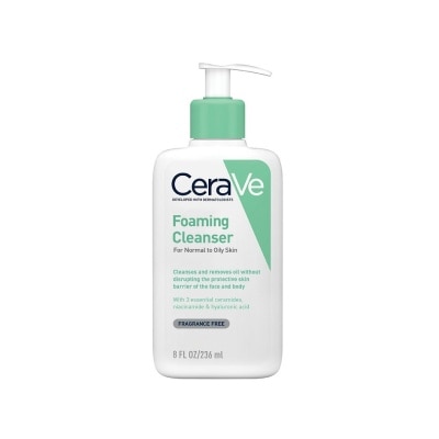 CERAVE Sữa Rửa Mặt CeraVe Foaming Cleanser Giúp Làm Sạch Sâu Dành Cho Da Dầu 236ml