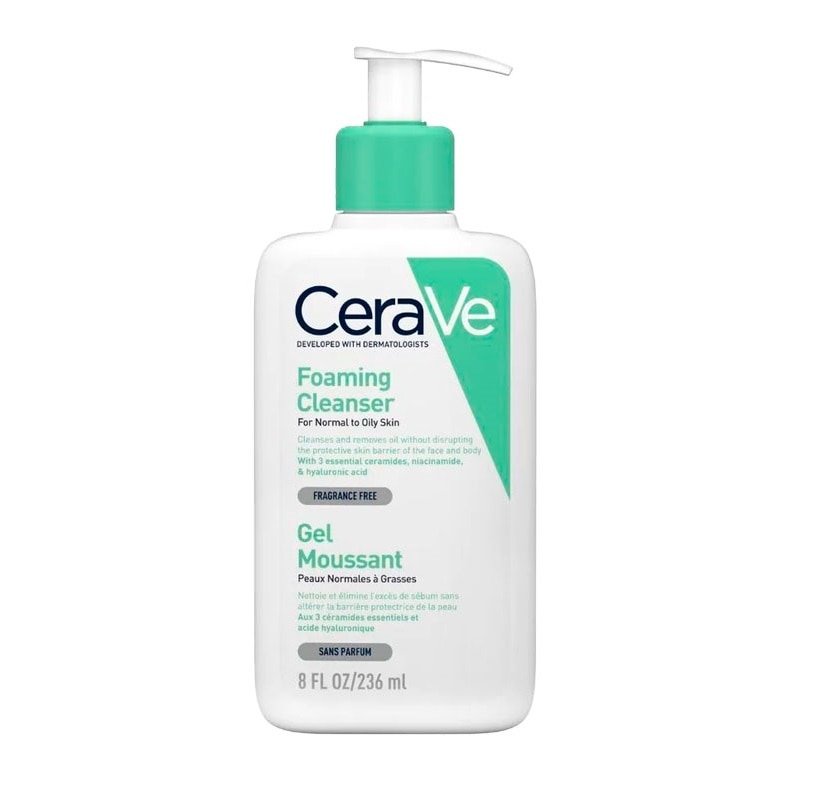 Sữa Rửa Mặt CeraVe Foaming Cleanser Giúp Làm Sạch Sâu Dành Cho Da Dầu 236ml