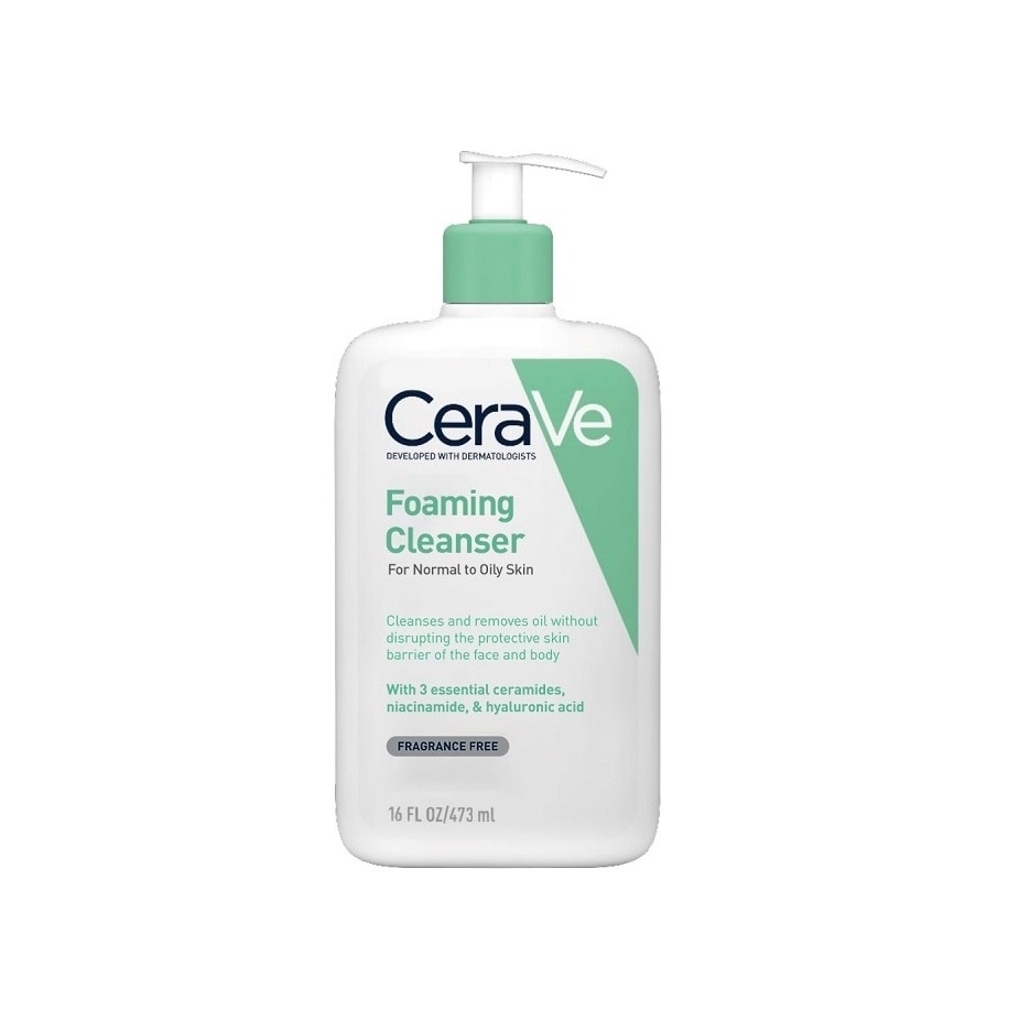 Sữa Rửa Mặt CeraVe Foaming Cleanser Giúp Làm Sạch Sâu Dành Cho Da Dầu 473ml image
