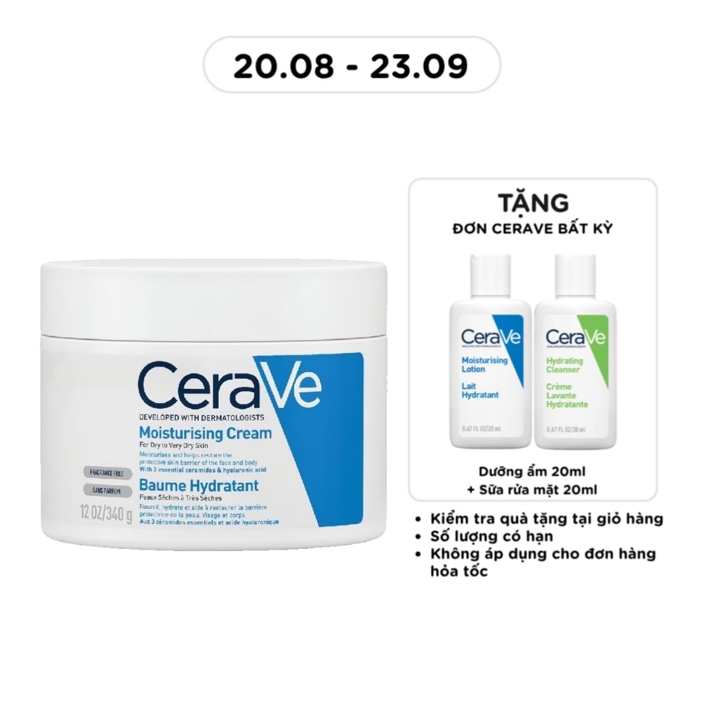 Kem Dưỡng Ẩm CeraVe Moisturising Cream Dành Cho Da Khô 340g image