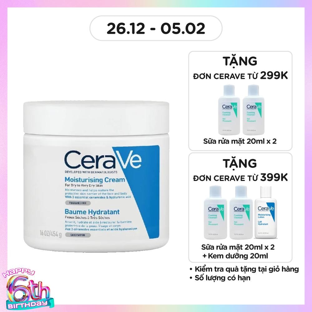 Kem Dưỡng Ẩm CeraVe Moisturising Cream Dành Cho Da Khô 454g