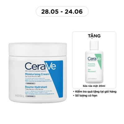 CERAVE - Kem Dưỡng Ẩm CeraVe Moisturising Cream Dành Cho Da Khô 454g