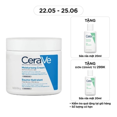 CERAVE Kem Dưỡng Ẩm CeraVe Moisturising Cream Dành Cho Da Khô 454g