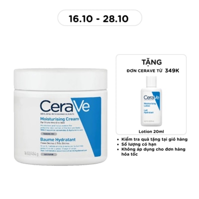 CERAVE Kem Dưỡng Ẩm CeraVe Moisturising Cream Dành Cho Da Khô 454g image