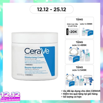 CERAVE Kem Dưỡng Ẩm CeraVe Moisturising Cream Dành Cho Da Khô 454g