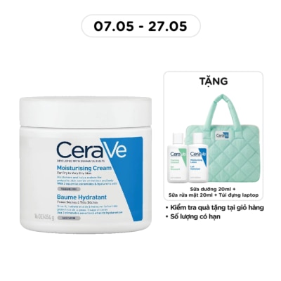 CERAVE - Kem Dưỡng Ẩm CeraVe Moisturising Cream Dành Cho Da Khô 454g