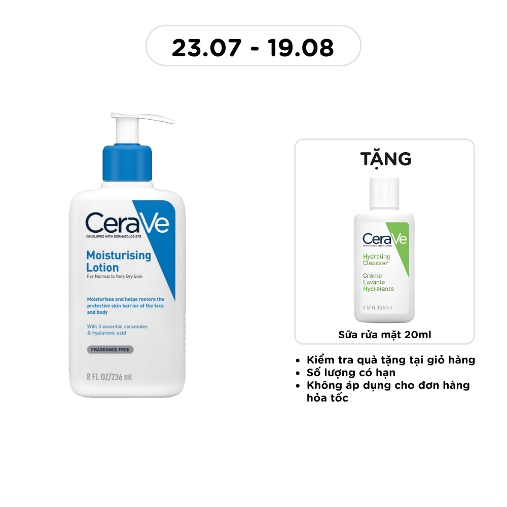 Sữa Dưỡng Ẩm CeraVe Moisturising Lotion Dành Cho Da Khô 236ml image