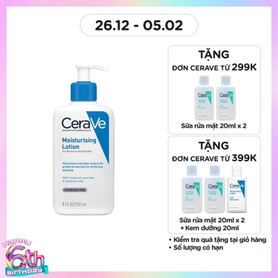 CERAVE Sữa Dưỡng Ẩm CeraVe Moisturising Lotion Dành Cho Da Khô 236ml