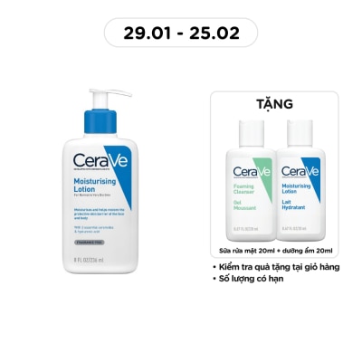 CERAVE Sữa Dưỡng Ẩm CeraVe Moisturising Lotion Dành Cho Da Khô 236ml