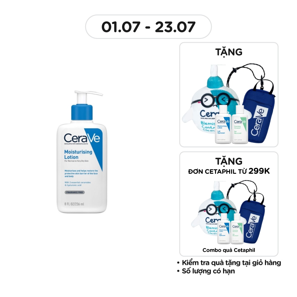 Sữa Dưỡng Ẩm CeraVe Moisturising Lotion Dành Cho Da Khô 236ml