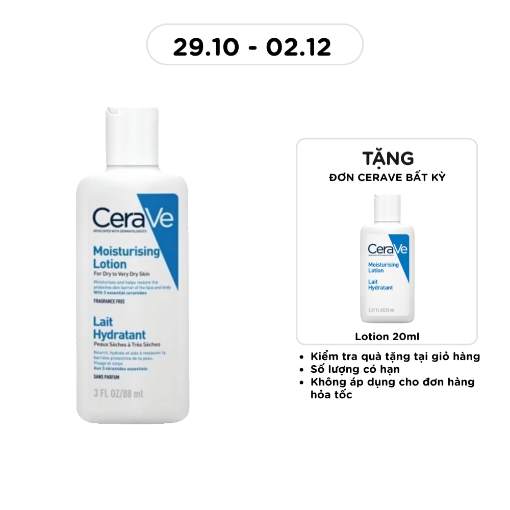 Sữa Dưỡng Ẩm CeraVe Moisturising Lotion Dành Cho Da Khô 88ml