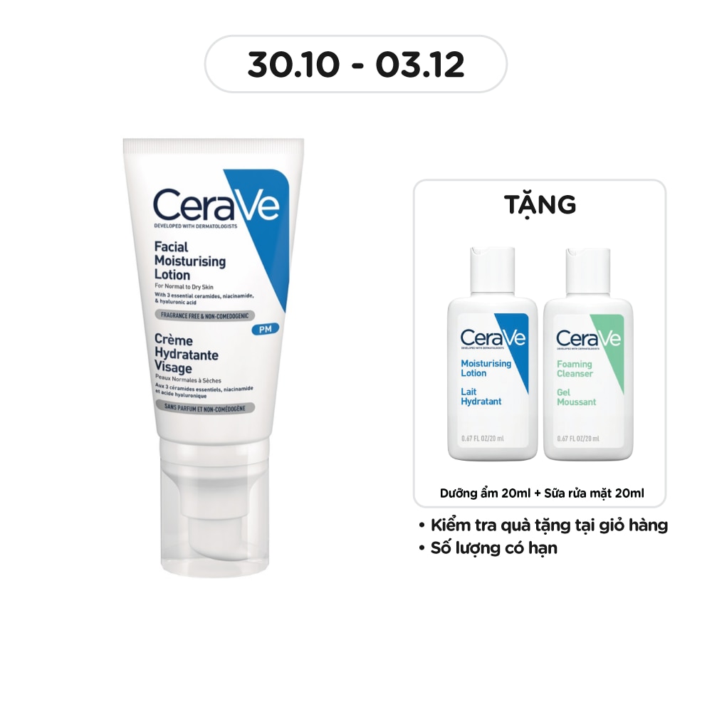 Sữa Dưỡng Ẩm Ban Đêm CeraVe Facial Moist Lotion PM 52ml
