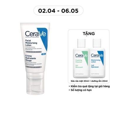 CERAVE - Sữa Dưỡng Ẩm Ban Đêm CeraVe Facial Moist Lotion PM 52ml