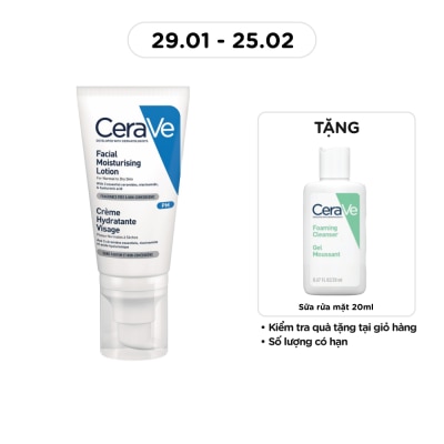 CERAVE Sữa Dưỡng Ẩm Ban Đêm CeraVe Facial Moist Lotion PM 52ml