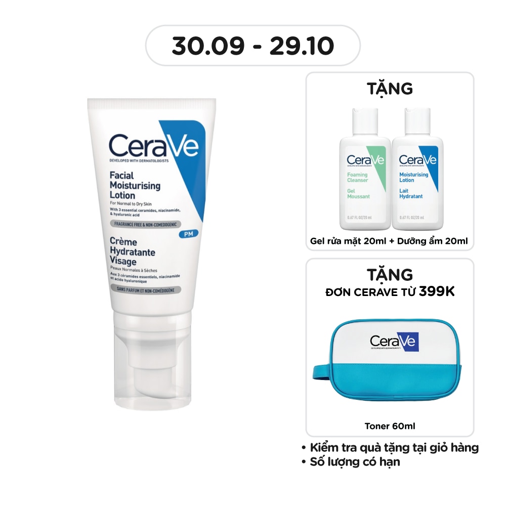 Sữa Dưỡng Ẩm Ban Đêm CeraVe Facial Moist Lotion PM 52ml