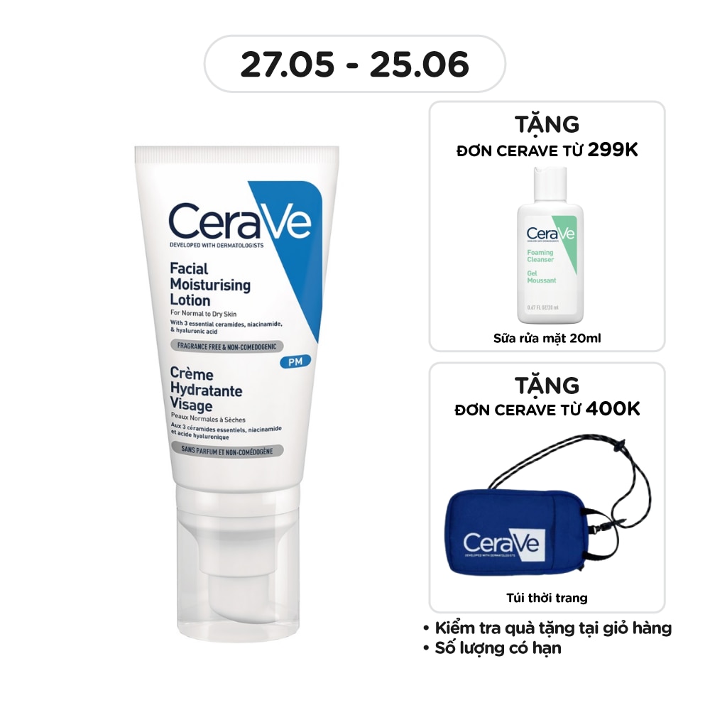 Sữa Dưỡng Ẩm Ban Đêm CeraVe Facial Moist Lotion PM 52ml