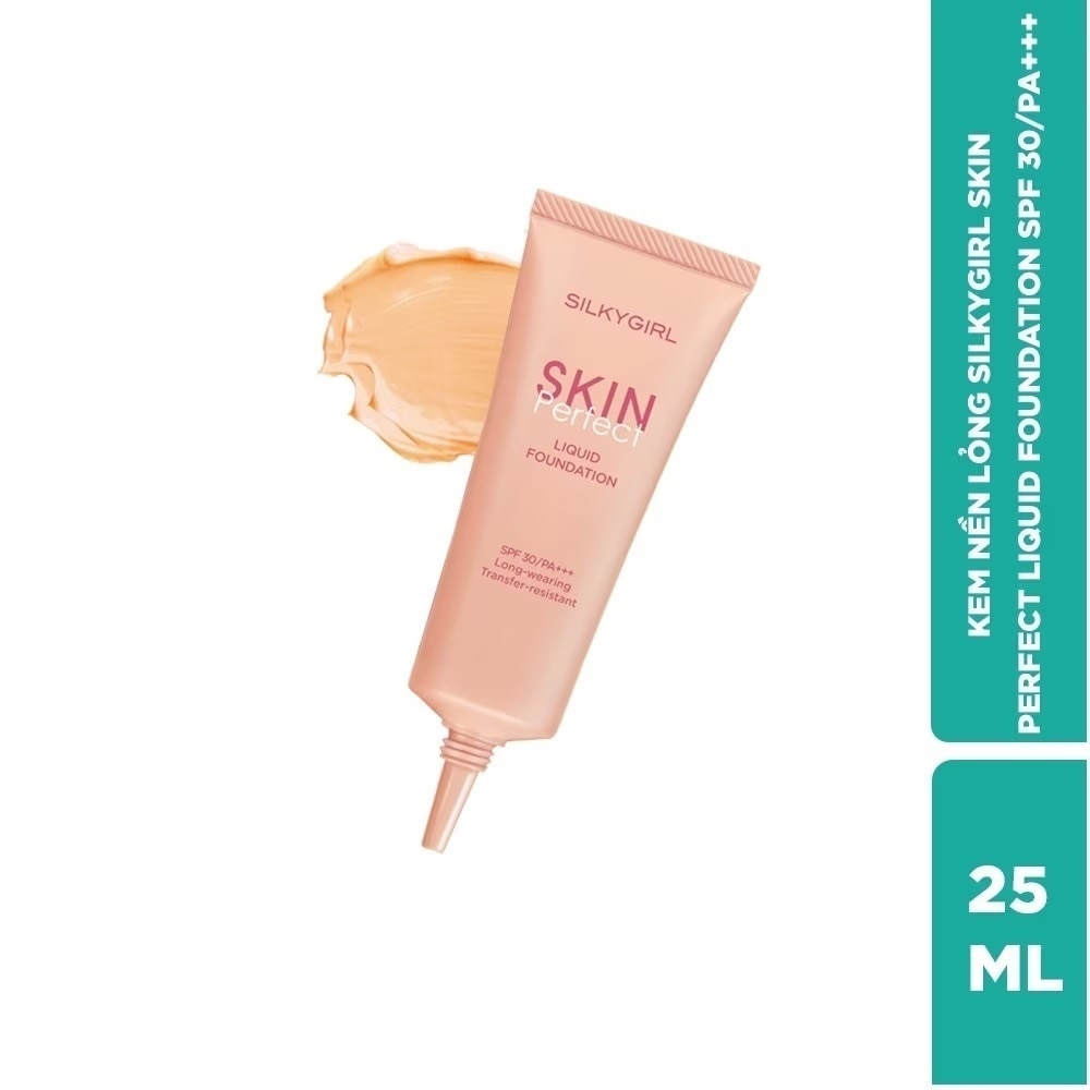 Kem Nền Silkygirl Dạng Lỏng Skin Perfect Liquid Foundation 25ml .# 02 Natural