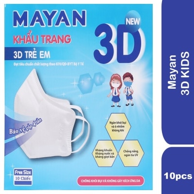 MAYAN Mask 3D Children 4X Protection Freesize 10 Pieces/Box