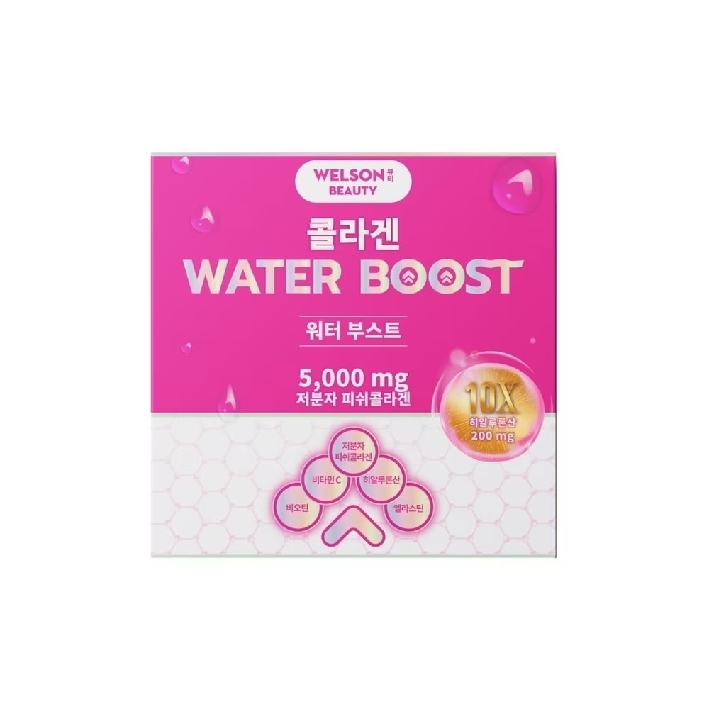 Thực Phẩm Bổ Sung Nước Uống Collagen Và Cấp Ẩm Welson Beauty Collagen Water Boost Hộp 6 chai x 50ml