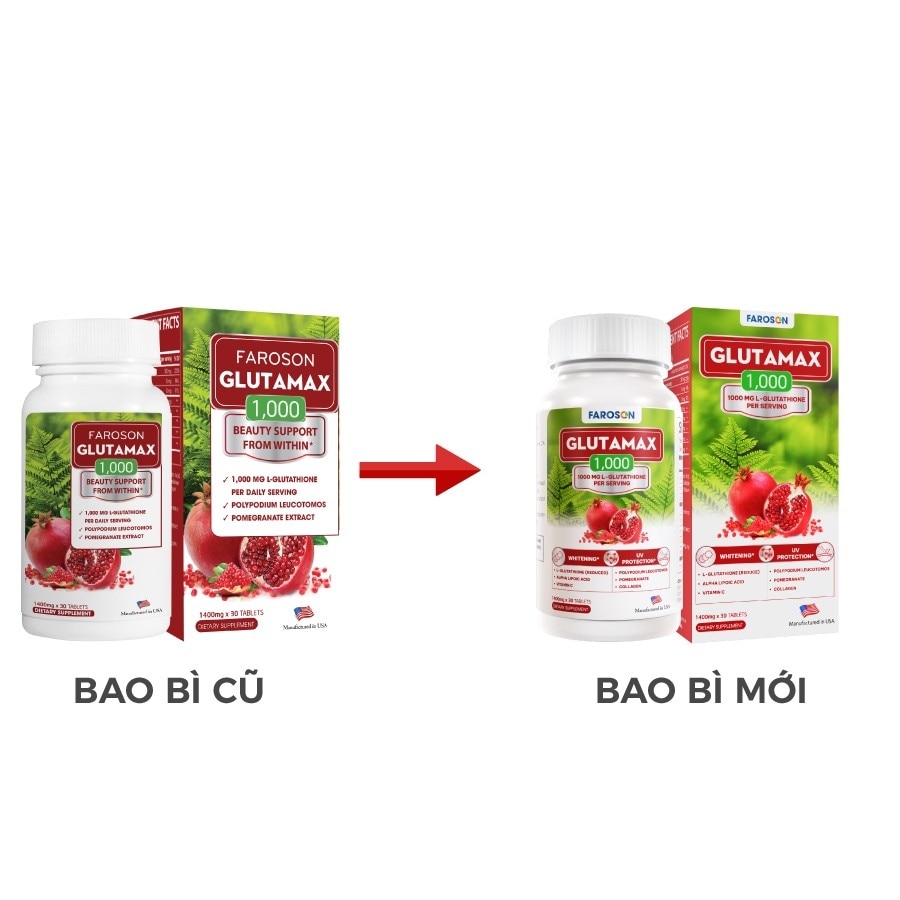 Thực Phẩm Bảo Vệ Sức Khỏe Faroson Glutamax 1000 30 Viên