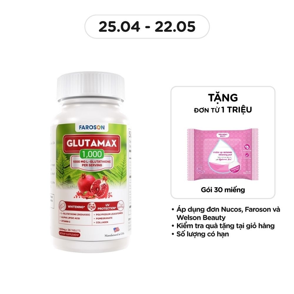 Thực Phẩm Bảo Vệ Sức Khỏe Faroson Glutamax 1000 30 Viên
