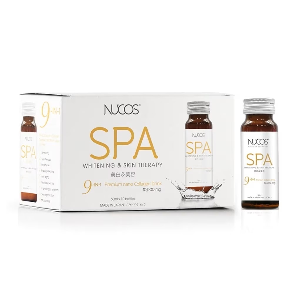 Thực Phẩm Bảo Vệ Sức Khỏe Nucos Spa 10,000mg Whitening & Skin Therapy 50ml x 10 Chai