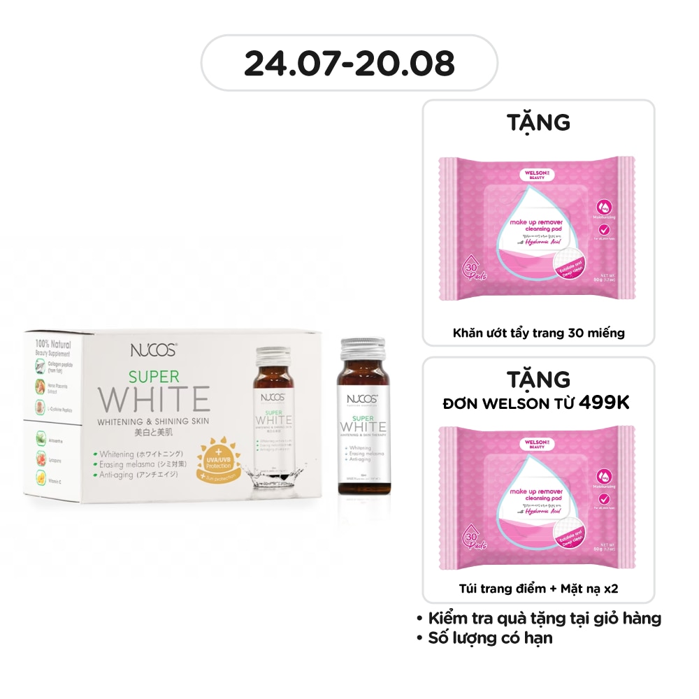 Nucos Super White Whitening & Shining Skin 50ml x 10 pcs