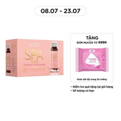 NUCOS Thực Phẩm Bảo Vệ Sức Khỏe Nucos Spa 13,500mg Whitening & Skin Therapy 50ml x 10 Chai