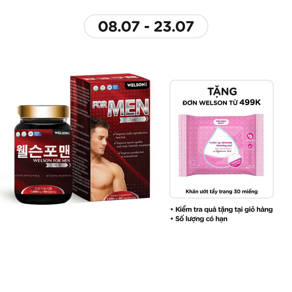Thực Phẩm Bảo Vệ Sức Khỏe Welson For Men 60g (60 Viên)
