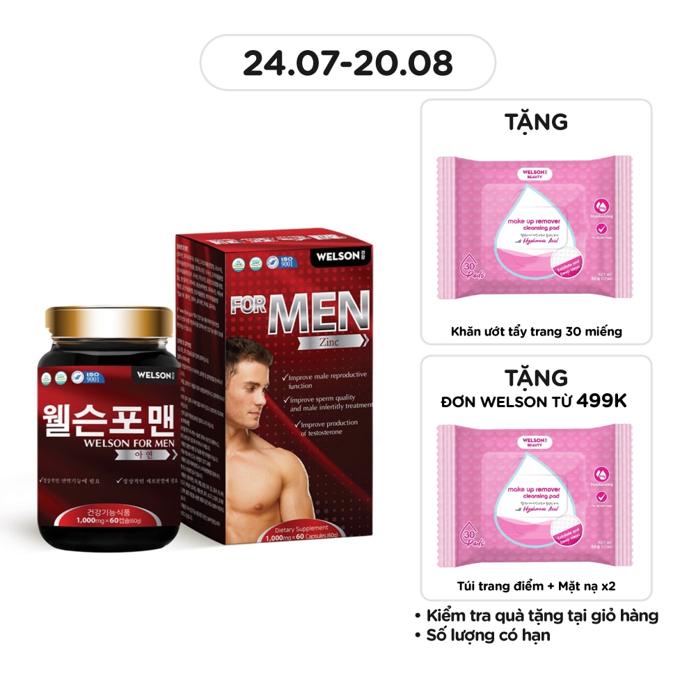 Thực Phẩm Bảo Vệ Sức Khỏe Welson For Men 60g (60 Viên)