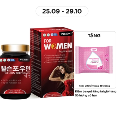 WELSON Thực Phẩm Bảo Vệ Sức Khỏe Welson For Women 60g (60 Viên)