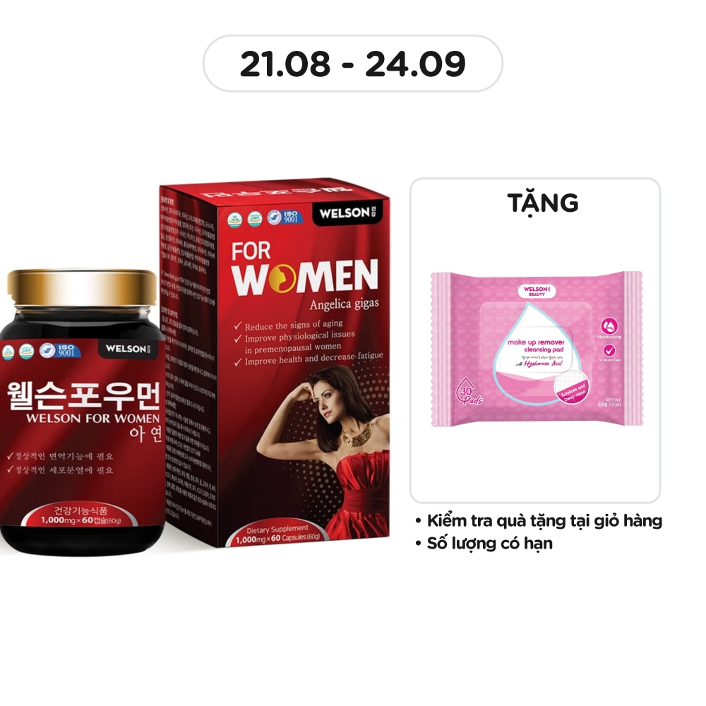 Thực Phẩm Bảo Vệ Sức Khỏe Welson For Women 60g (60 Viên)