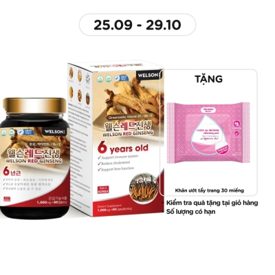 WELSON Thực Phẩm Bảo Vệ Sức Khỏe Welson Red Ginseng 60 Viên