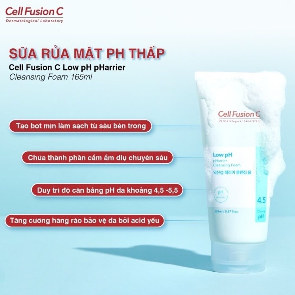 Sữa Rửa Mặt Cell Fusion C pH Thấp pHarrier Cleansing Foam 165ml