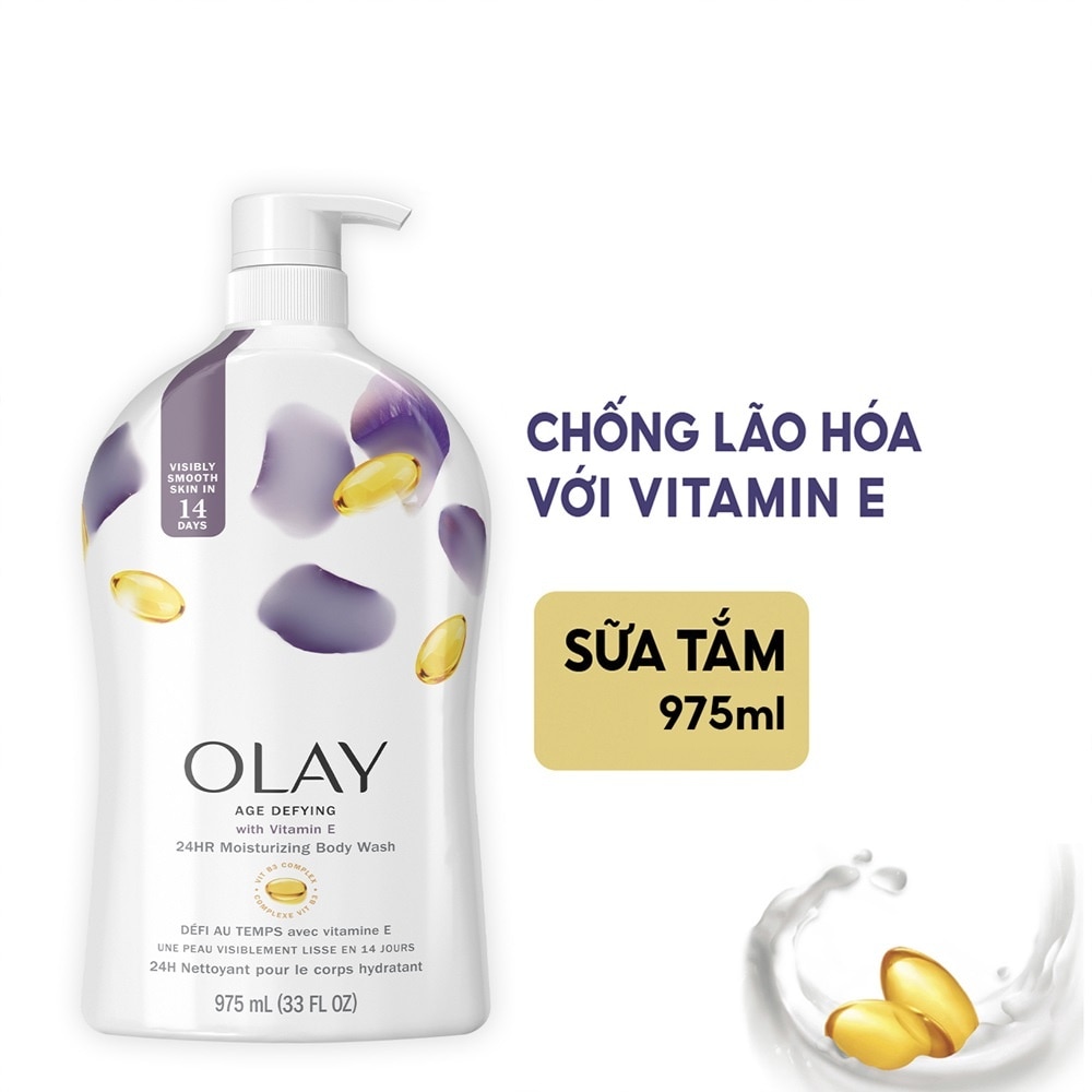 Sữa Tắm Olay Age Defying With Vitamin E Chống Lão Hóa 975ml