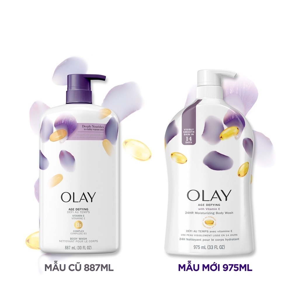 Sữa Tắm Olay Age Defying With Vitamin E Chống Lão Hóa 975ml