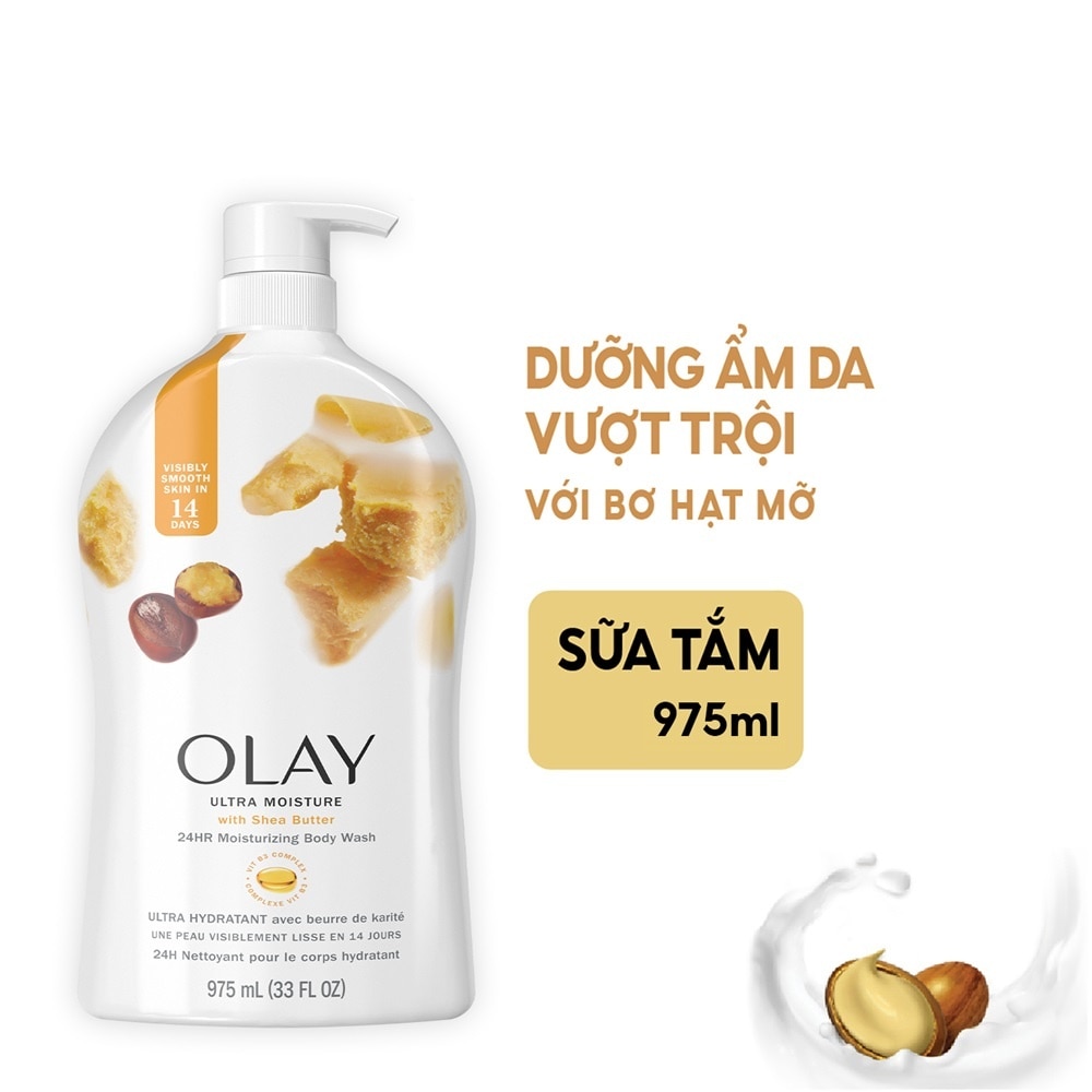 Sữa Tắm Olay Ultra Moisture Bơ Hạt Mỡ Dưỡng Ẩm 975ml