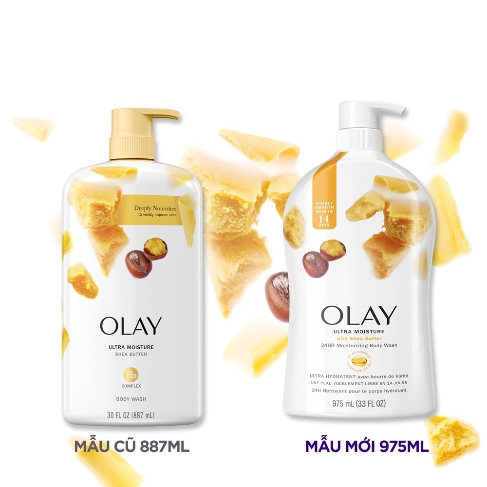 Sữa Tắm Olay Ultra Moisture Bơ Hạt Mỡ Dưỡng Ẩm 975ml