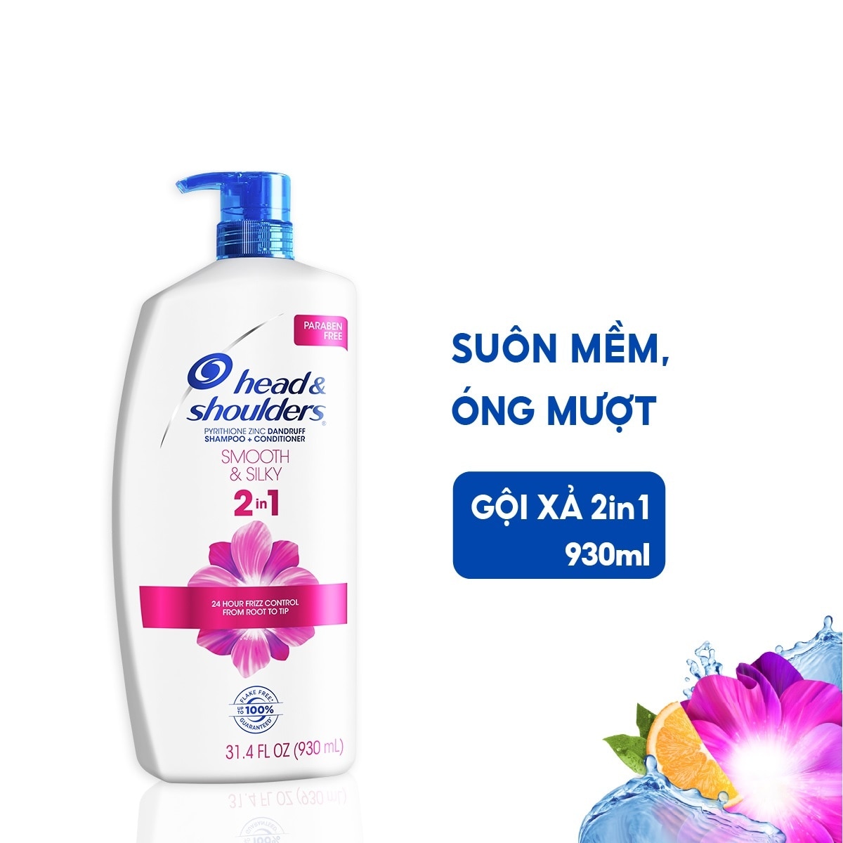 Dầu Gội Và Xả Head & Shoulders Smooth & Silky 2in1 835ml