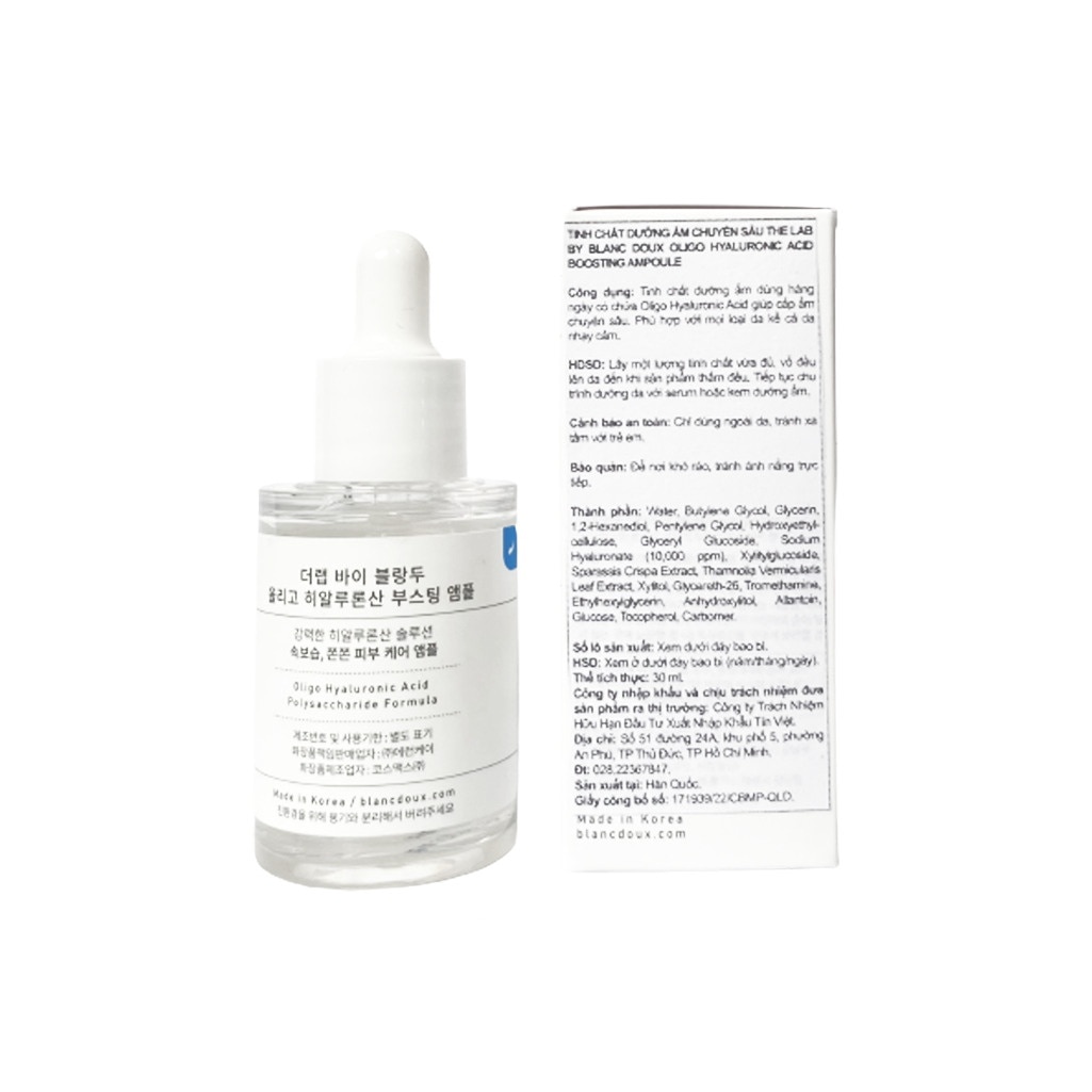 By Blanc Doux Oligo Hyaluronic Acid Boosting Ampoule 30ml