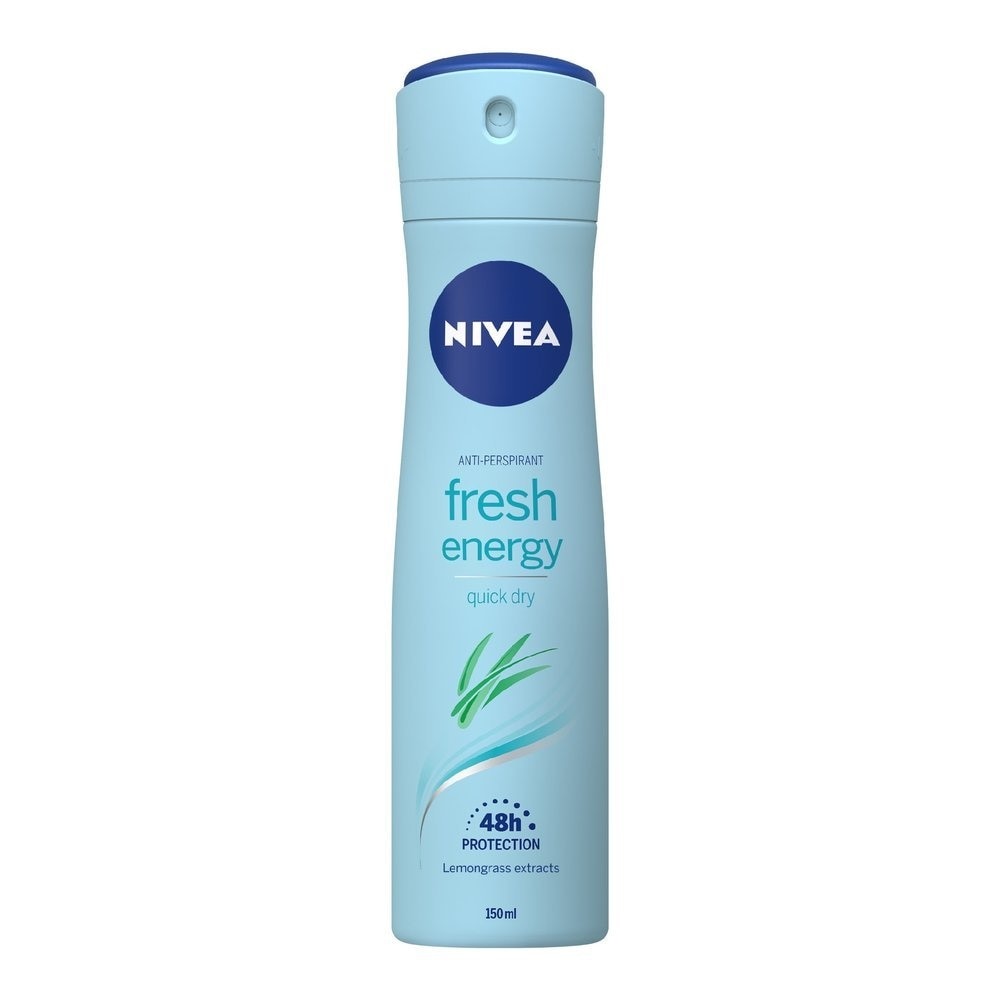 Xịt Ngăn Mùi Nivea Tươi Mát Sức Sống Anti-Perspirant Fresh Energy Quick Dry 150ml