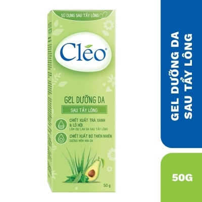 CLÉO Gel Làm Dịu Da Sau Tẩy Lông Cléo Giúp Chậm Mọc Lông Chiết Xuất Bơ Và Lô Hội 50g